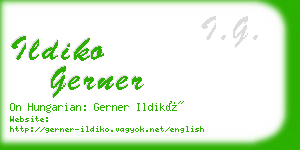 ildiko gerner business card